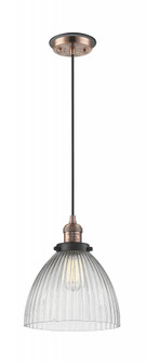 Seneca Falls - 1 Light - 10 inch - Antique Copper - Cord hung - Mini Pendant (3442|201CBP-ACBK-G222)