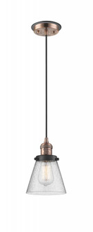Cone - 1 Light - 6 inch - Antique Copper - Cord hung - Mini Pendant (3442|201CBP-ACBK-G64)