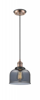 Bell - 1 Light - 8 inch - Antique Copper - Cord hung - Mini Pendant (3442|201CBP-ACBK-G73)