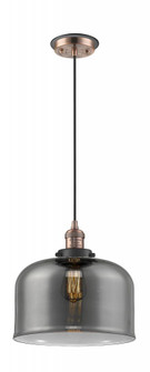 Bell - 1 Light - 12 inch - Antique Copper - Cord hung - Mini Pendant (3442|201CBP-ACBK-G73-L)