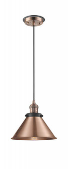 Briarcliff - 1 Light - 10 inch - Antique Copper - Cord hung - Mini Pendant (3442|201CBP-ACBK-M10-AC)