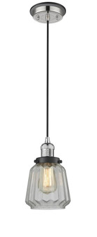 Chatham - 1 Light - 7 inch - Polished Nickel - Cord hung - Mini Pendant (3442|201CBP-PNBK-G142)