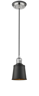 Addison - 1 Light - 5 inch - Polished Nickel - Cord hung - Mini Pendant (3442|201CBP-PNBK-M9-BK)