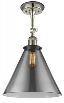 Cone - 1 Light - 12 inch - Polished Nickel - Semi-Flush Mount (3442|201FBP-PNBK-G43-L)