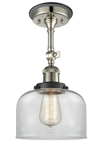 Bell - 1 Light - 8 inch - Polished Nickel - Semi-Flush Mount (3442|201FBP-PNBK-G72)