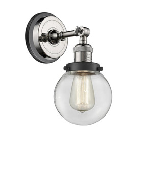 Beacon - 1 Light - 6 inch - Polished Nickel - Sconce (3442|203BP-PNBK-G202-6)
