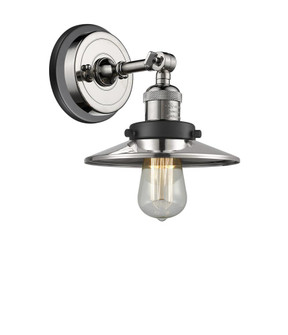 Railroad - 1 Light - 8 inch - Polished Nickel - Sconce (3442|203BP-PNBK-M1-PN)