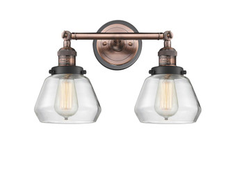Fulton - 2 Light - 17 inch - Antique Copper - Adjustable Bath Vanity Light (3442|208BP-ACBK-G172)