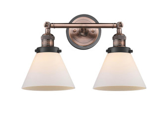 Cone - 2 Light - 18 inch - Antique Copper - Adjustable Bath Vanity Light (3442|208BP-ACBK-G41)