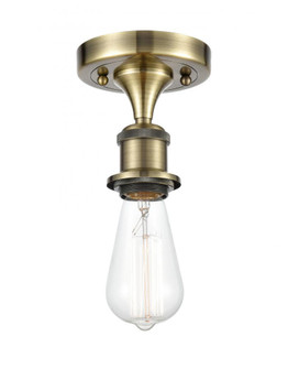 Bare Bulb - 1 Light - 5 inch - Antique Brass - Semi-Flush Mount (3442|516-1C-AB)