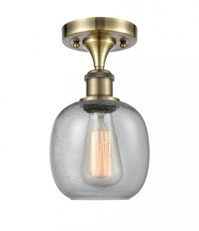 Belfast - 1 Light - 6 inch - Antique Brass - Semi-Flush Mount (3442|516-1C-AB-G104-LED)