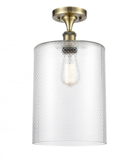 Cobbleskill - 1 Light - 9 inch - Antique Brass - Semi-Flush Mount (3442|516-1C-AB-G112-L)