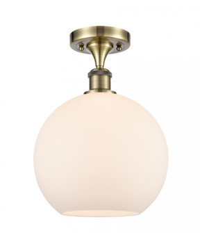 Athens - 1 Light - 10 inch - Antique Brass - Semi-Flush Mount (3442|516-1C-AB-G121-10-LED)