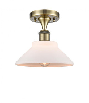 Orwell - 1 Light - 8 inch - Antique Brass - Semi-Flush Mount (3442|516-1C-AB-G131-LED)