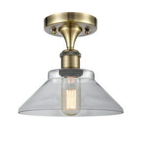 Orwell - 1 Light - 8 inch - Antique Brass - Semi-Flush Mount (3442|516-1C-AB-G132)