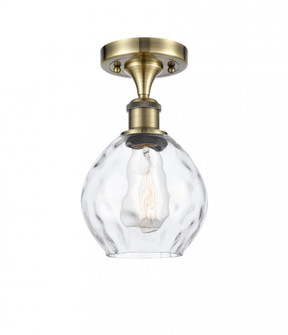 Waverly - 1 Light - 6 inch - Antique Brass - Semi-Flush Mount (3442|516-1C-AB-G362-LED)