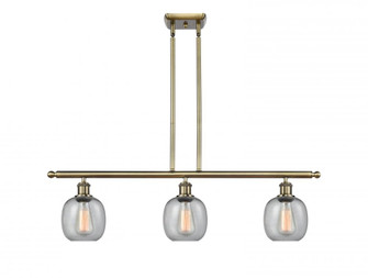 Belfast - 3 Light - 36 inch - Antique Brass - Stem hung - Island Light (3442|516-3I-AB-G104-LED)