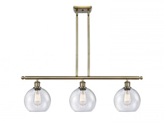 Athens - 3 Light - 36 inch - Antique Brass - Stem hung - Island Light (3442|516-3I-AB-G124)