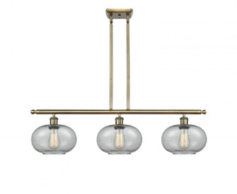Gorham - 3 Light - 36 inch - Antique Brass - Stem hung - Island Light (3442|516-3I-AB-G247-LED)