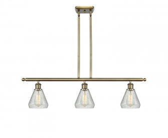 Conesus - 3 Light - 36 inch - Antique Brass - Stem hung - Island Light (3442|516-3I-AB-G275-LED)