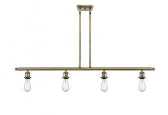Bare Bulb - 4 Light - 48 inch - Antique Brass - Cord hung - Island Light (3442|516-4I-AB-LED)