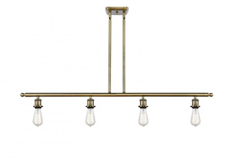 Bare Bulb - 4 Light - 48 inch - Antique Brass - Stem hung - Island Light (3442|516-4I-AB-LED)