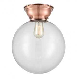 Beacon - 1 Light - 12 inch - Antique Copper - Flush Mount (3442|623-1F-AC-G202-12)