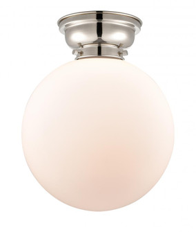 Beacon - 1 Light - 12 inch - Polished Nickel - Flush Mount (3442|623-1F-PN-G201-12-LED)