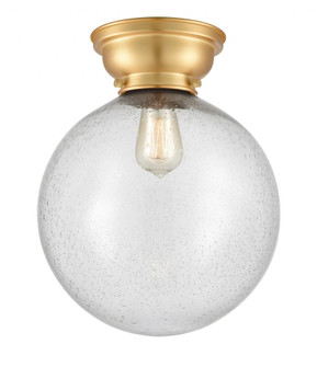 Beacon - 1 Light - 12 inch - Satin Gold - Flush Mount (3442|623-1F-SG-G204-12-LED)