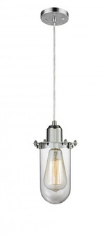 Centri - 1 Light - 5 inch - Polished Chrome - Cord hung - Mini Pendant (3442|900-1P-PC-CE231-PC-CL-LED)
