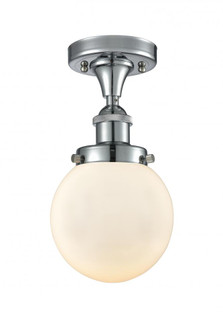 Beacon - 1 Light - 6 inch - Polished Chrome - Semi-Flush Mount (3442|916-1C-PC-G201-6-LED)