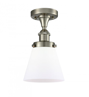 Cone - 1 Light - 6 inch - Brushed Satin Nickel - Semi-Flush Mount (3442|916-1C-SN-G61)