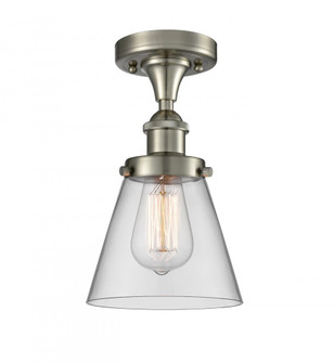Cone - 1 Light - 6 inch - Brushed Satin Nickel - Semi-Flush Mount (3442|916-1C-SN-G62)