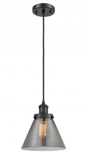 Cone - 1 Light - 8 inch - Matte Black - Cord hung - Mini Pendant (3442|916-1P-BK-G43-LED)