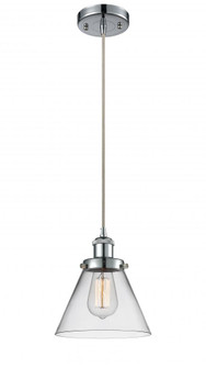 Cone - 1 Light - 8 inch - Polished Chrome - Cord hung - Mini Pendant (3442|916-1P-PC-G42)