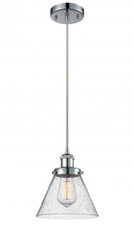 Cone - 1 Light - 8 inch - Polished Chrome - Cord hung - Mini Pendant (3442|916-1P-PC-G44)