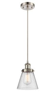 Cone - 1 Light - 6 inch - Brushed Satin Nickel - Cord hung - Mini Pendant (3442|916-1P-SN-G64-LED)