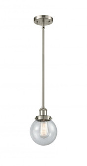 Beacon - 1 Light - 6 inch - Brushed Satin Nickel - Mini Pendant (3442|916-1S-SN-G204-6)