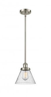 Cone - 1 Light - 8 inch - Brushed Satin Nickel - Mini Pendant (3442|916-1S-SN-G44-LED)