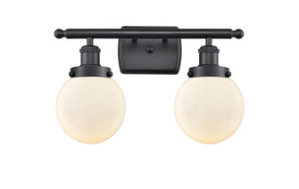 Beacon - 2 Light - 16 inch - Matte Black - Bath Vanity Light (3442|916-2W-BK-G201-6)