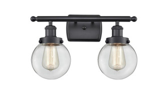 Beacon - 2 Light - 16 inch - Matte Black - Bath Vanity Light (3442|916-2W-BK-G202-6)