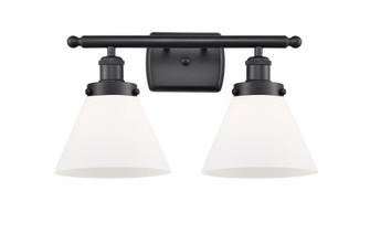 Cone - 2 Light - 18 inch - Matte Black - Bath Vanity Light (3442|916-2W-BK-G41-LED)