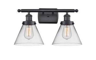 Cone - 2 Light - 18 inch - Matte Black - Bath Vanity Light (3442|916-2W-BK-G42)