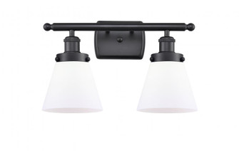 Cone - 2 Light - 16 inch - Matte Black - Bath Vanity Light (3442|916-2W-BK-G61-LED)