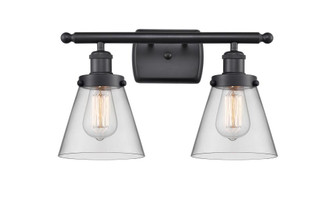 Cone - 2 Light - 16 inch - Matte Black - Bath Vanity Light (3442|916-2W-BK-G62)