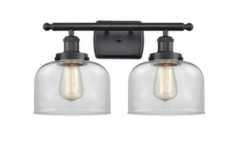 Bell - 2 Light - 18 inch - Matte Black - Bath Vanity Light (3442|916-2W-BK-G72-LED)
