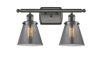 Cone - 2 Light - 16 inch - Oil Rubbed Bronze - Bath Vanity Light (3442|916-2W-OB-G63-LED)