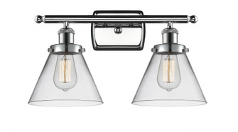 Cone - 2 Light - 18 inch - Polished Chrome - Bath Vanity Light (3442|916-2W-PC-G42-LED)