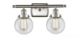 Beacon - 2 Light - 16 inch - Brushed Satin Nickel - Bath Vanity Light (3442|916-2W-SN-G202-6)