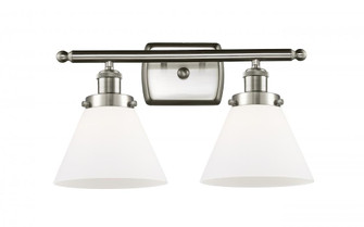 Cone - 2 Light - 18 inch - Brushed Satin Nickel - Bath Vanity Light (3442|916-2W-SN-G41)